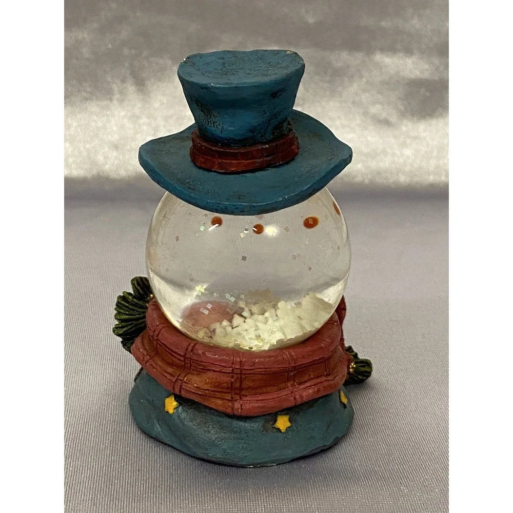 Christmas Snow Man With Blue Hat Water Snow -ball Globe- 3